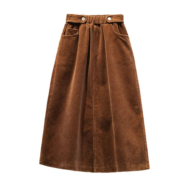 Women's Corduroy Midi Skirts